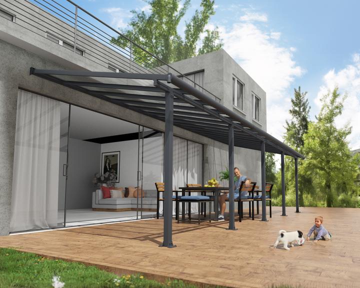 Produktbild Palram Terrassenberdachung CanopiaOlympia 3x9.71 980 x 295 cm grau