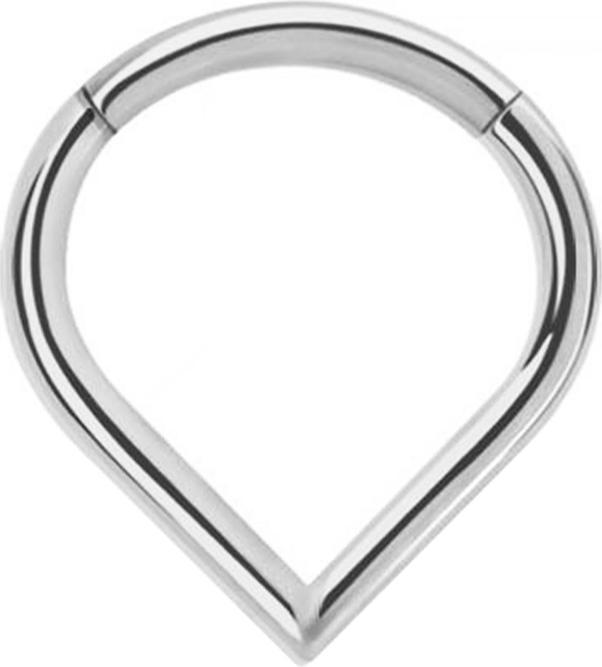 Produktbild Star Piercing Micro Segmentring klappbar silber Tropfen (Titan, ohne Messing)