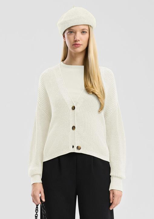 Produktbild s.Oliver Strickjacke Melierte Strickjacke aus Baumwollmix (M)