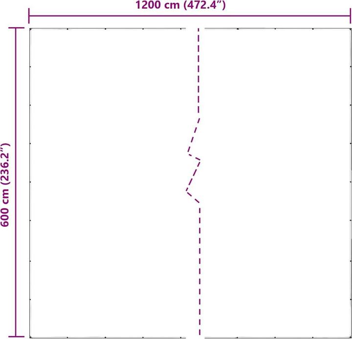 Produktbild vidaXL transparente Plane (12 x 6 m)