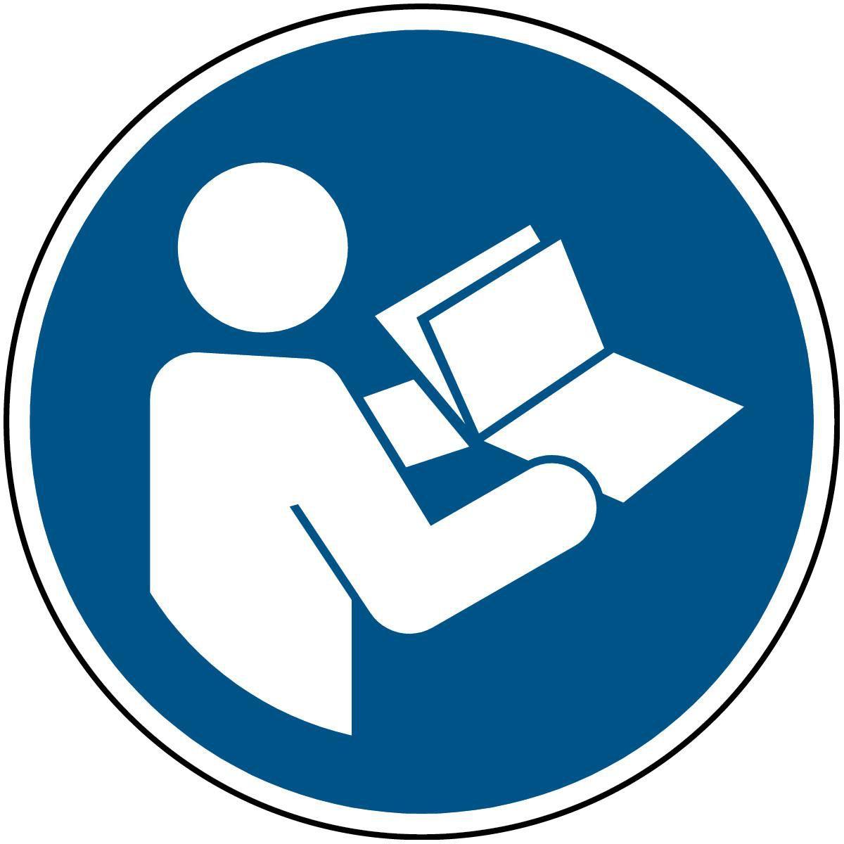 Brady, Etiketten, ISO-Sicherheitsschild - Anleitung beachten