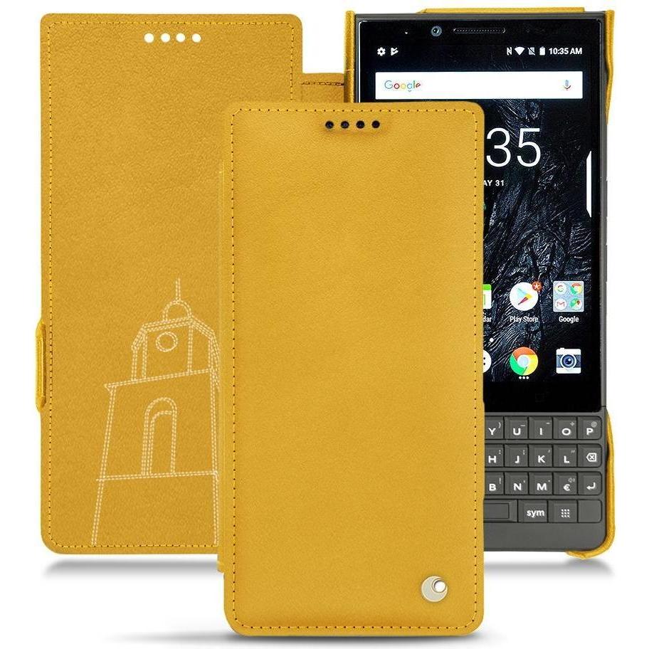 Noreve Lederschutzhülle horizontal (Blackberry KEY2), Smartphone Hülle, Orange