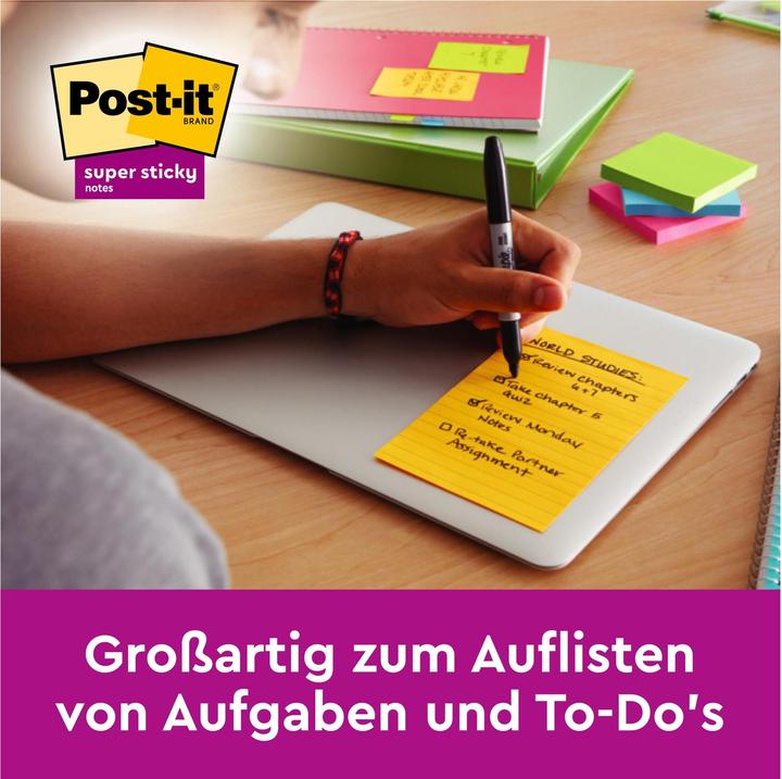 Immagine prodotto Post-it Super appiccicoso di grande formato (203 x 153 mm)