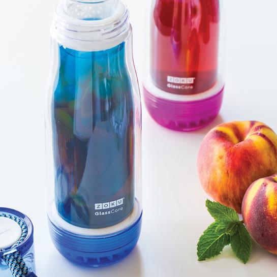 Actual product image ZOKU Drinking Bottle Glass Core 475ml Red (0.48 l)