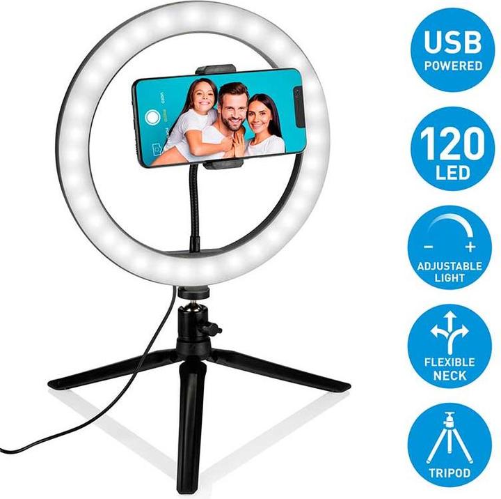 Produktbild Grundig Selfie-Lichtring 120 LED, 25cm