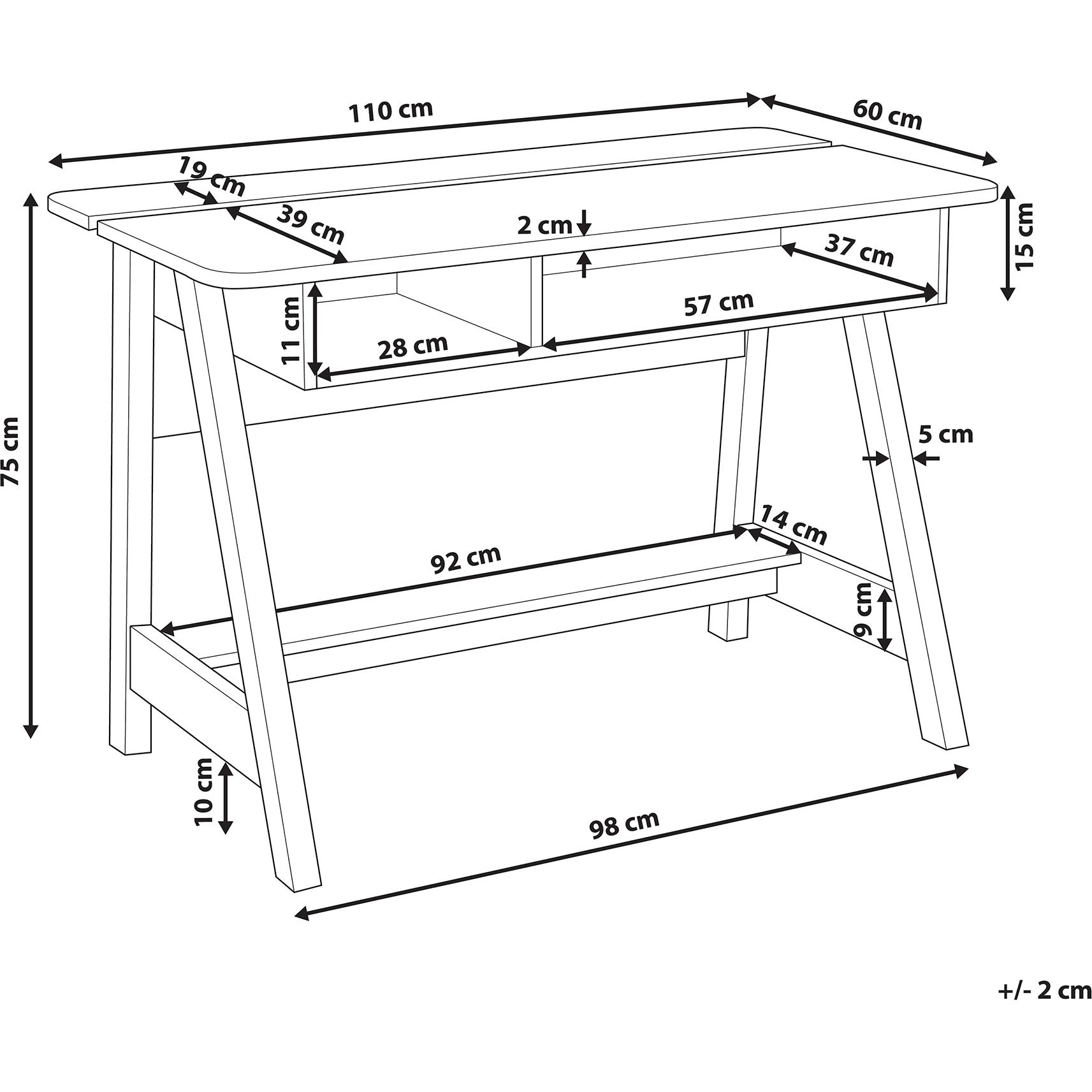 Thumbnail - Beliani, Schreibtisch, Jackson (110 x 60 x 75 cm)