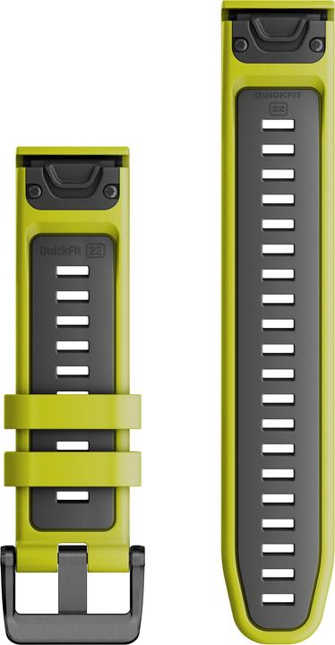 Immagine prodotto Garmin Cinturino in silicone, Quickfit, 22 mm, lime elettrico/grafite (22 mm, Silicone)