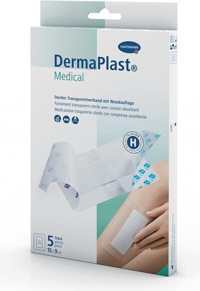 Immagine prodotto DermaPlast Benda medica trasparente 15x9cm 5 pezzi. (5 x)