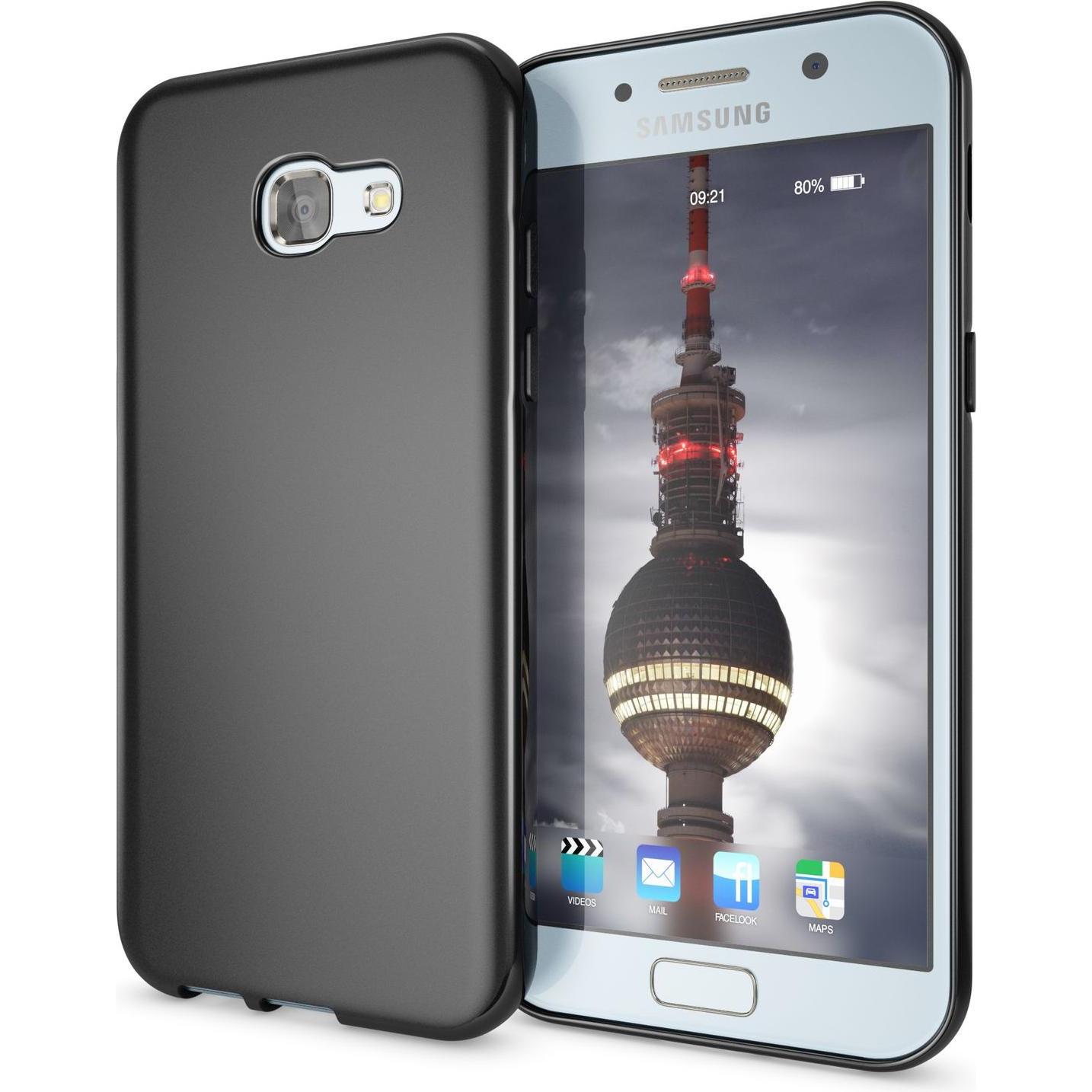 Nalia Handyhülle (Samsung Galaxy A5 (2017)), Smartphone Hülle, Schwarz
