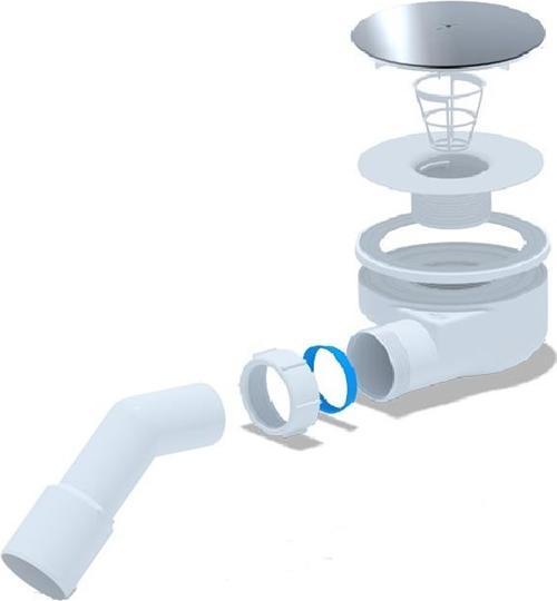 Immagine prodotto Ani Plast Sifone Basso Per Piatto Doccia 90mm Cromo (Set di drenaggio)