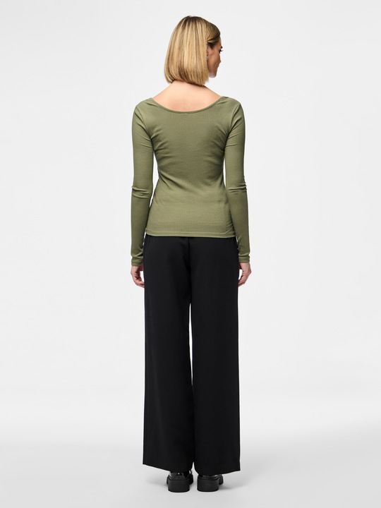 Actual product image Pieces Front buttoned ribbed top (S)