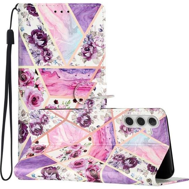MU Style Leder Bookcover Image Series (Samsung Galaxy A54 5G), Smartphone Hülle, Mehrfarbig
