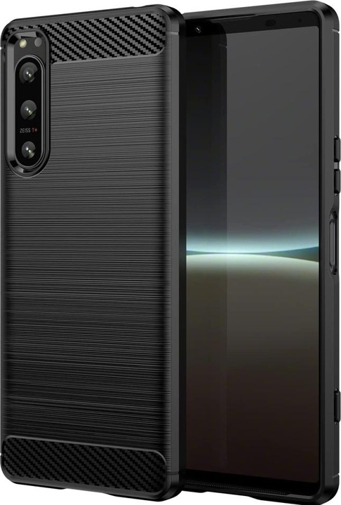 Actual product image Screenguard Sony Xperia 5 IV Cover Carbon Brushed Soft TPU (Sony Xperia 5 IV)