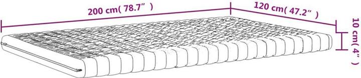Actual product image vidaXL Schaumstoffmatratze (Foam core, 120 x 200 cm)