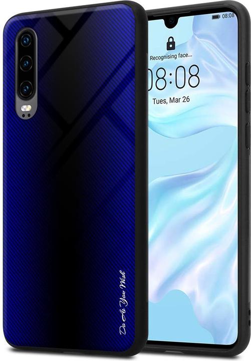 Actual product image Cadorabo TPU Striped Glass Cover (Huawei P30)