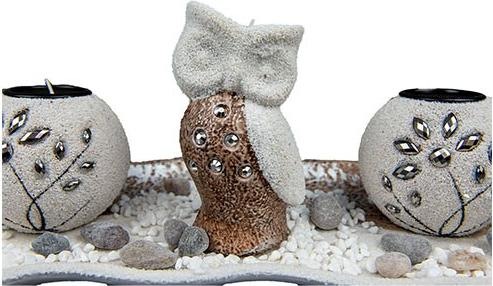 Produktbild Bekos Teelichterhalter-Set mit Deko-Eule