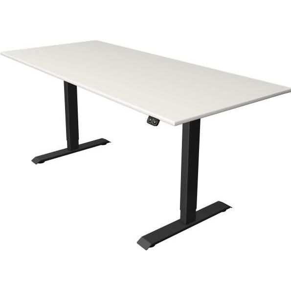 Kerkmann, Schreibtisch, Move 1 höhenverstellbarer Schreibtisch weiss rechteckig T-Fuss-Gestell grau 180,0 x 80,0 cm