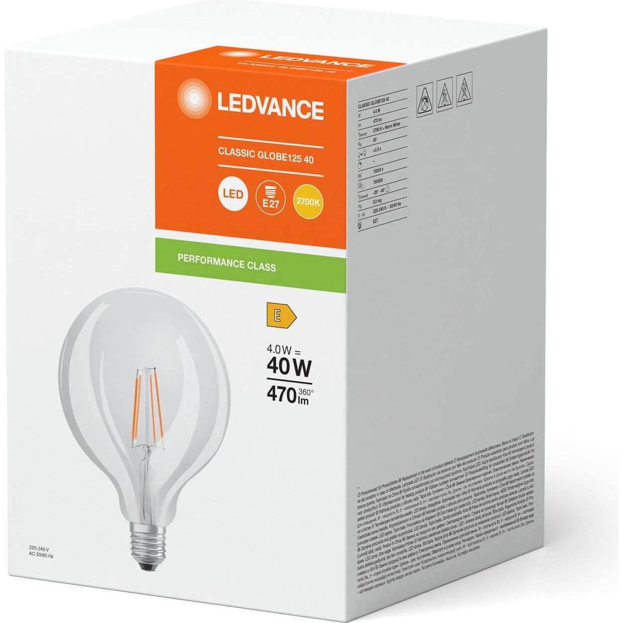 Thumbnail - Ledvance, Leuchtmittel, LED-Globelampe (E27, 4 W, 470 lm, 1 x, E)