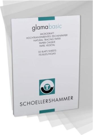 Schoellershammer Bloc de papier transparent Glama A4 (80 g/m², 50x)