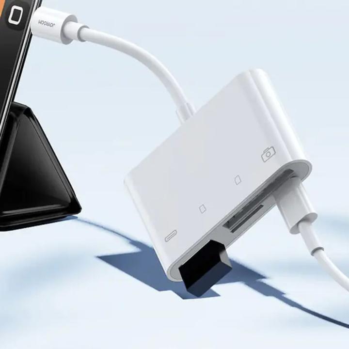 Actual product image Joyroom Lightning to USB OTG Card Reader (Lightning, USB-A, USB Type C, SD card)