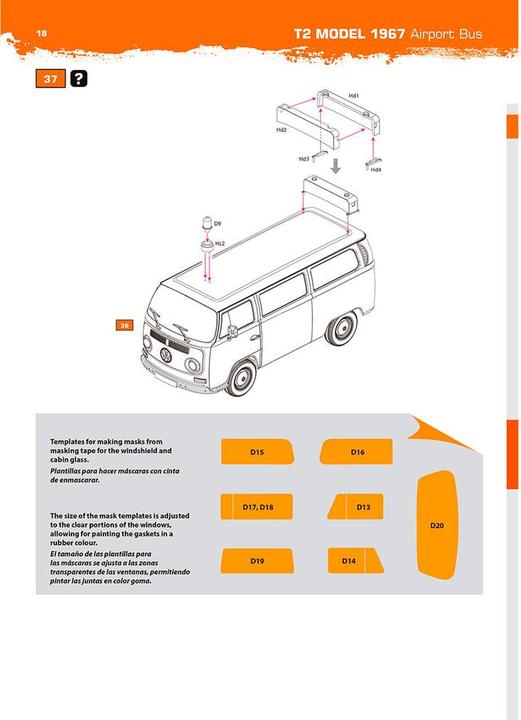 Produktbild AK Interactive VOLKSWAGEN T2 Model 1967 Airport Bus