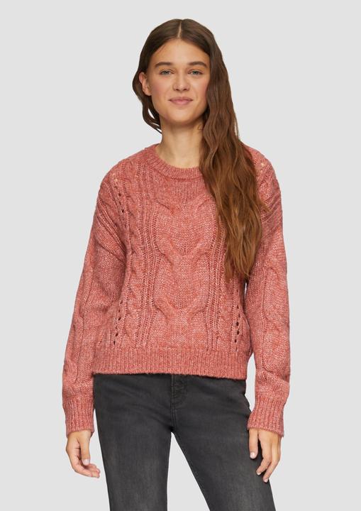 Produktbild S.Oliver Strickpullover Softer Zopfstrickpullover mit überschnittenen Schultern (XS)