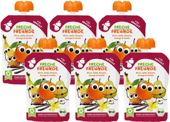 Purea di pere, Purea di banane, Succo d'arancia