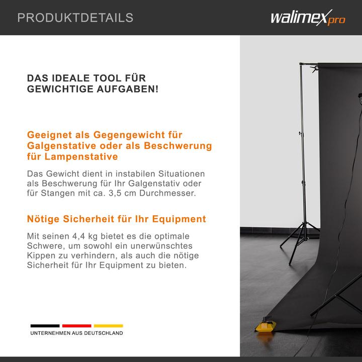 Produktbild Walimex Gewicht 4,4kg für Stangen & Galgenstative (Stativgewicht)