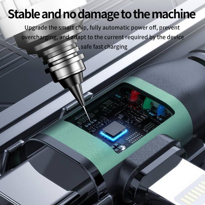 Immagine prodotto PhoneLook Cavo di ricarica multifunzione 4 en 1 in nylon con connettore USB-A, USB-C e Lightning 1,8m (1.80 m)