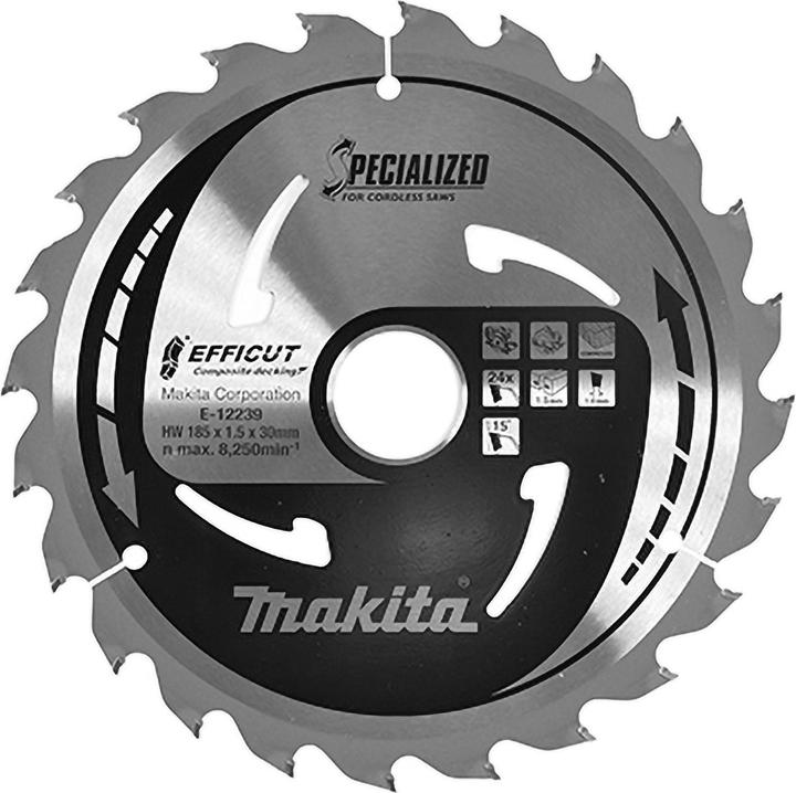 Image du produit Makita Lame de scie 185x1,5x30, 24Z EFFICUT