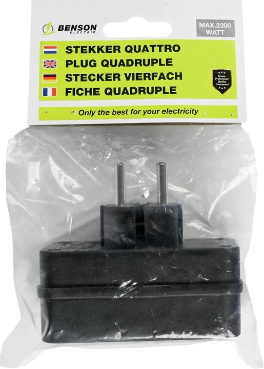 Image du produit Benson Electric Prise quadruple noire (4x)