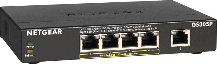 Productafbeelding Netgear GS305P-200PES (5 Havens)