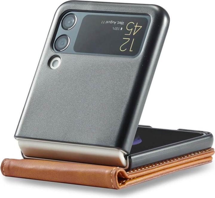 Actual product image Cover-Discount Galaxy Z Flip4 5G - Foldable protective cover beige (Samsung Galaxy Z Flip4)