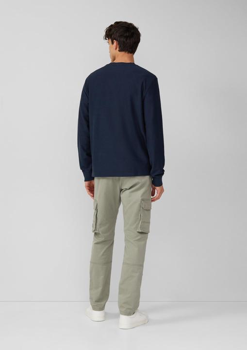 Produktbild s.Oliver Sweatshirt Leichtes Sweatshirt mit Rippstruktur und Logo (S)