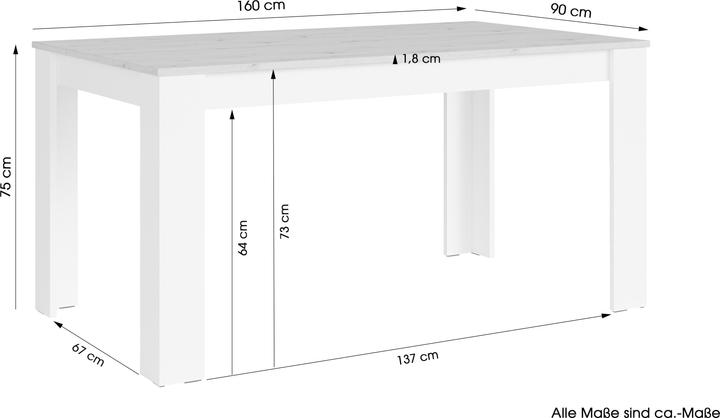Produktbild ByLiving Nori (160 x 90 cm)