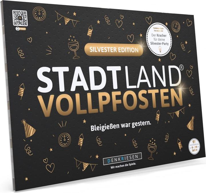 Actual product image Denkriesen - STADT LAND VOLLPFOSTEN® - SILVESTER EDITION - "Lead casting was yesterday" - A4 (German)