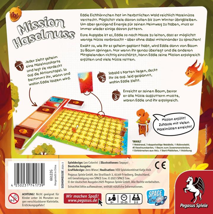 Valori nutrizionali e ingredienti Pegasus Missione nocciola (Tedesco)
