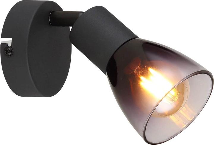 Actual product image Globo Satella spotlight black matt, metal Ø7.2cm 54312-1