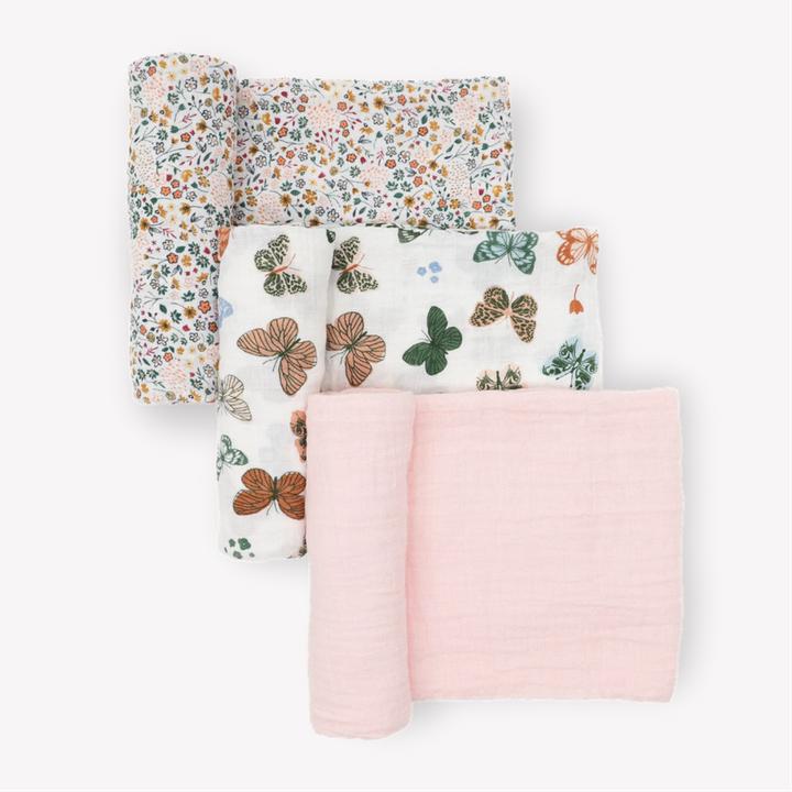 Image du produit little unicorn Baumwoll-Muslin Swaddle 3er-Pack (120 cm, 120 cm)