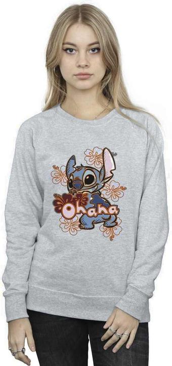 Produktbild Disney Lilo And Stitch Ohana Orange Hibiscus Sweatshirt (S)