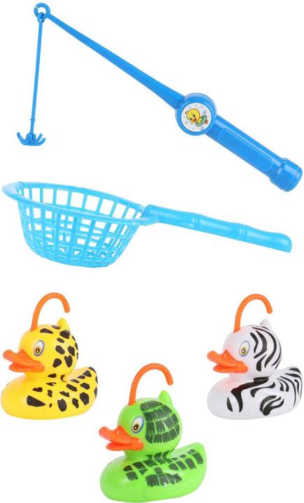 Actual product image Toi-Toys Fishing game with ducks fishing rod 35 cm, net, 3 ducks with magnet, from 3 years