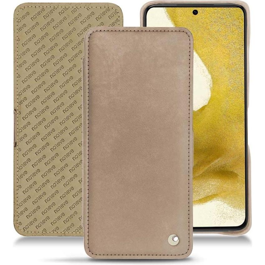 Noreve Lederschutzhülle horizontal (Samsung Galaxy S22), Smartphone Hülle, Beige
