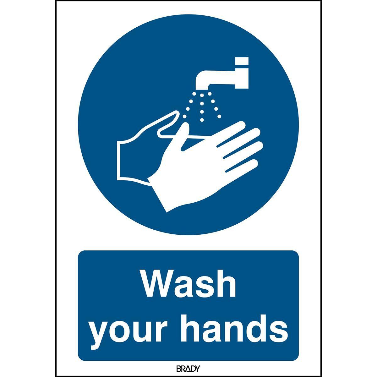 Brady, Etiketten, ISO Safety Sign - Wash your