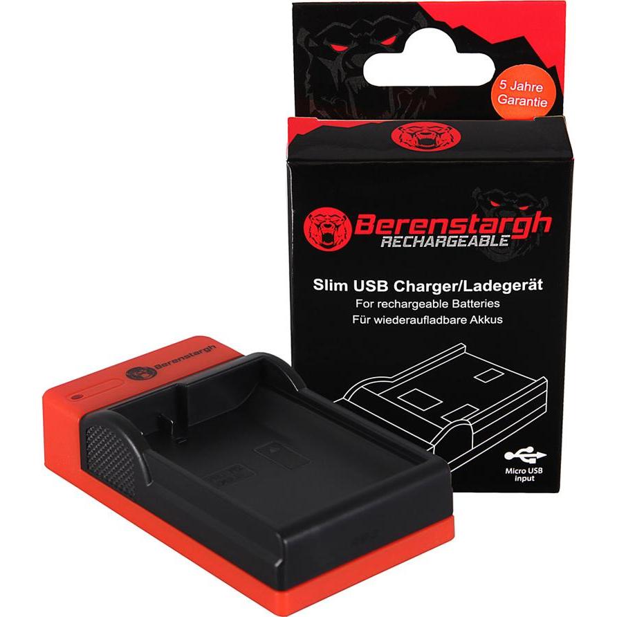 Berenstargh Slim Micro-USB Ladegerät f. Nikon EN-EL15 1 V1 EN-EL15 D600 D610 D7000 D7100 D800 D8000 (Caricabatterie senza batteria), Caricabatterie