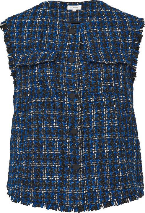 Immagine prodotto S.Oliver Indoor-Weste Bouclé-Weste mit Fransen und Brusttaschen (38)