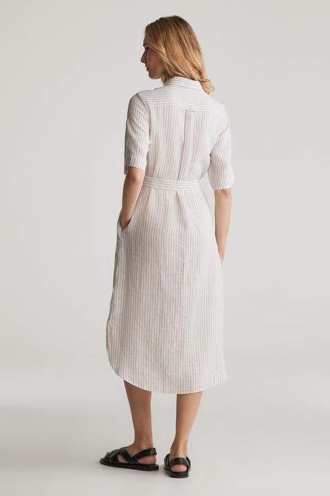 Image du produit GANT Robe Chemise en Lin à Rayures (34)