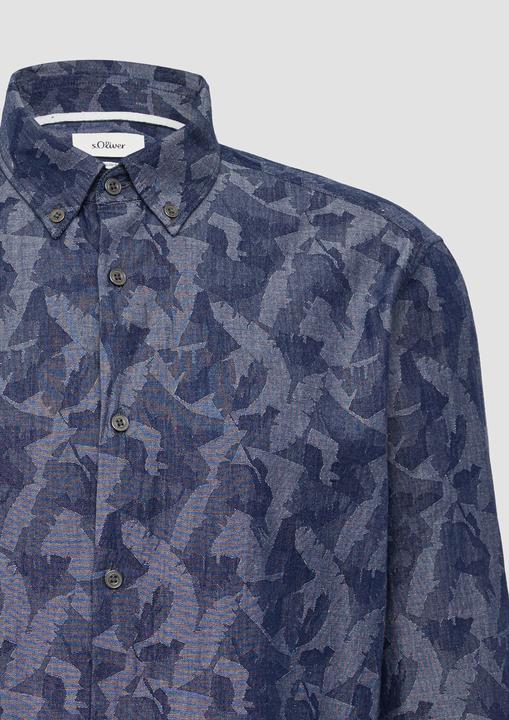 Actual product image S.Oliver Hemd Regular Fit: Leichtes Jacquard-Hemd mit Button-Down-Kragen (XL)