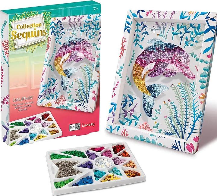 Actual product image Lansay Sequin art dolphin
