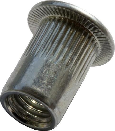 Actual product image Q-Tool 02ST01F08012 Blindnietmutter Stahl CK gerändelt M8 0,5-3,0 50 Stück