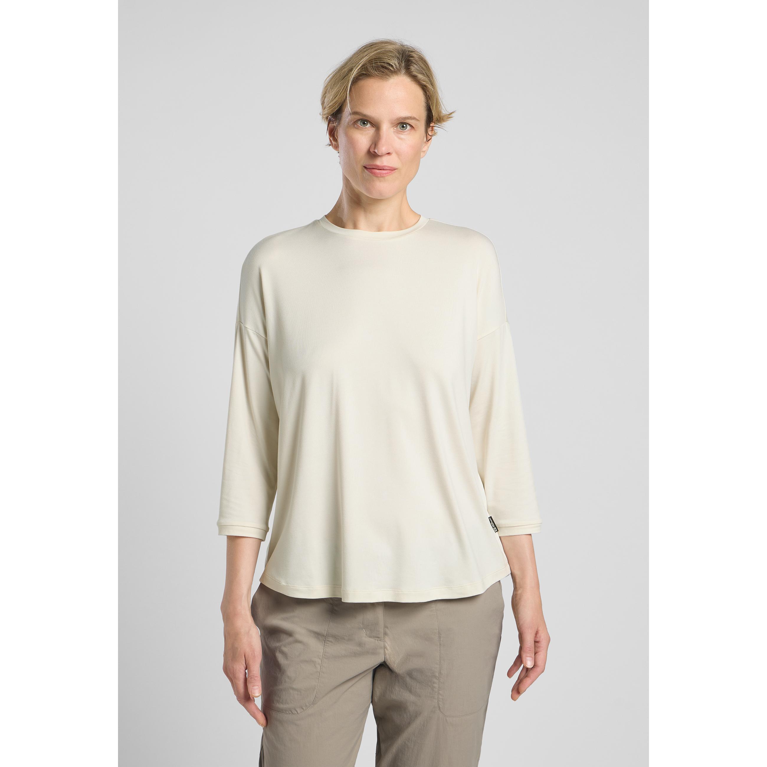 Jack Wolfskin, Damen, Sportshirt, Travel 3 4 T W (M), Weiss, M